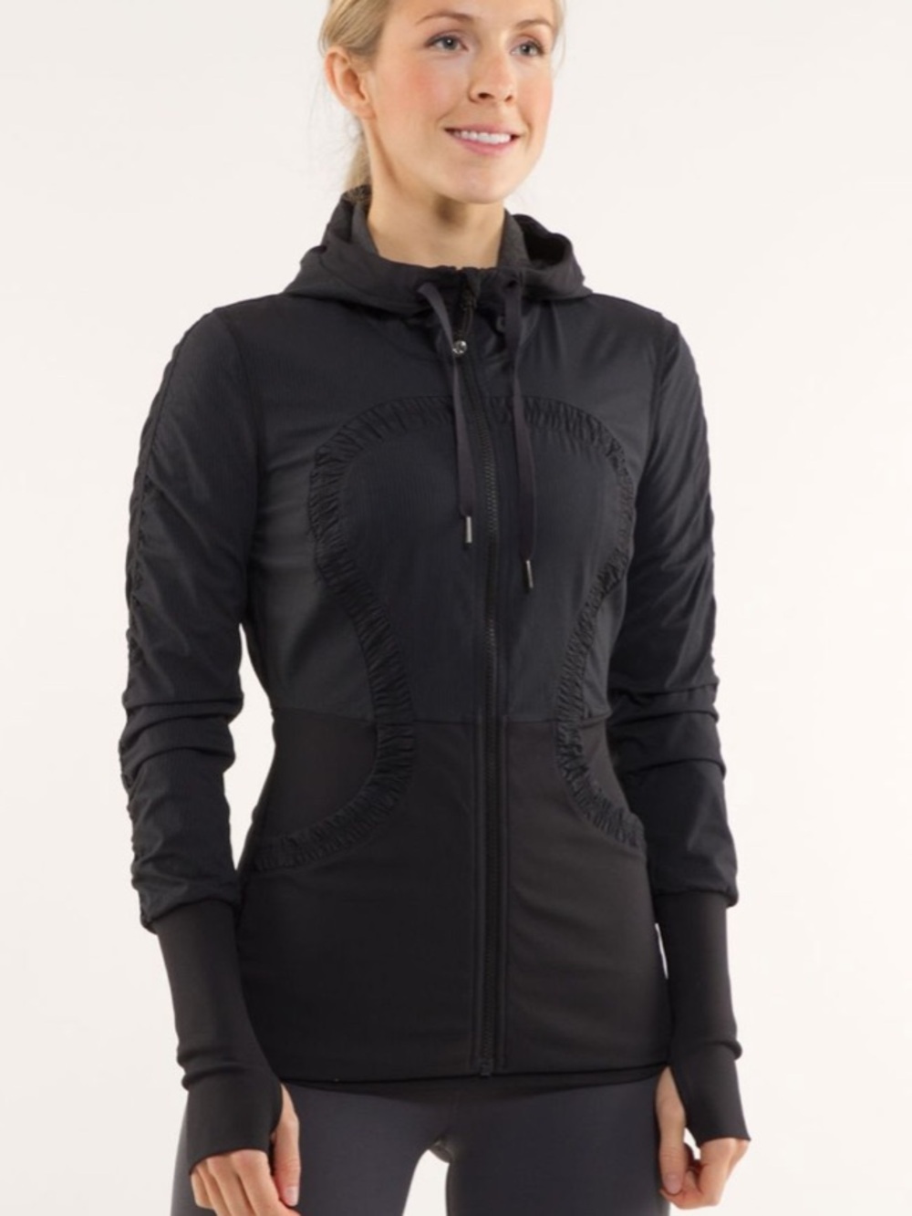 Lululemon Dance Studio Jacket Black (First Release) SZ 12 Reversible Athleisure